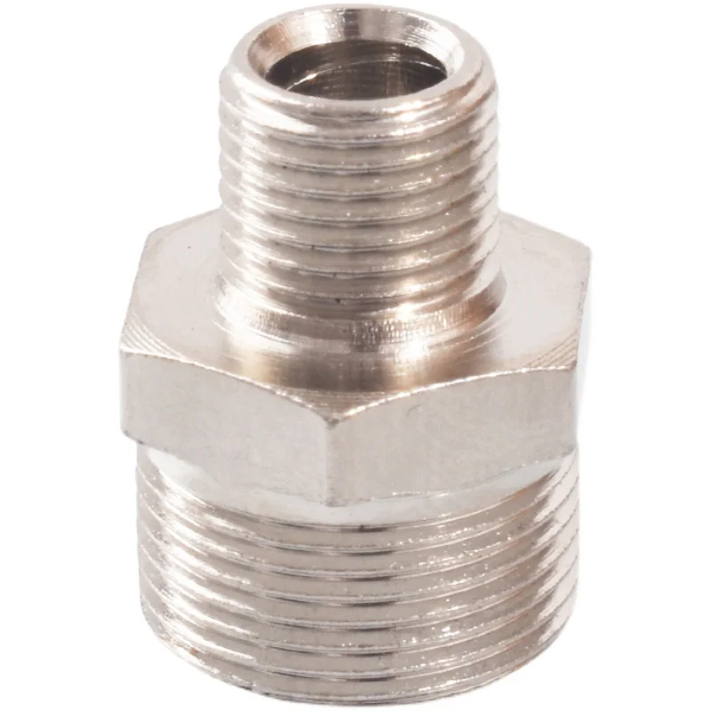 M8 M10 M12 M14 M16 Metric Male to Male Thread Brass Nickel Plated Reducer Pipe Fitting Connector Adapter