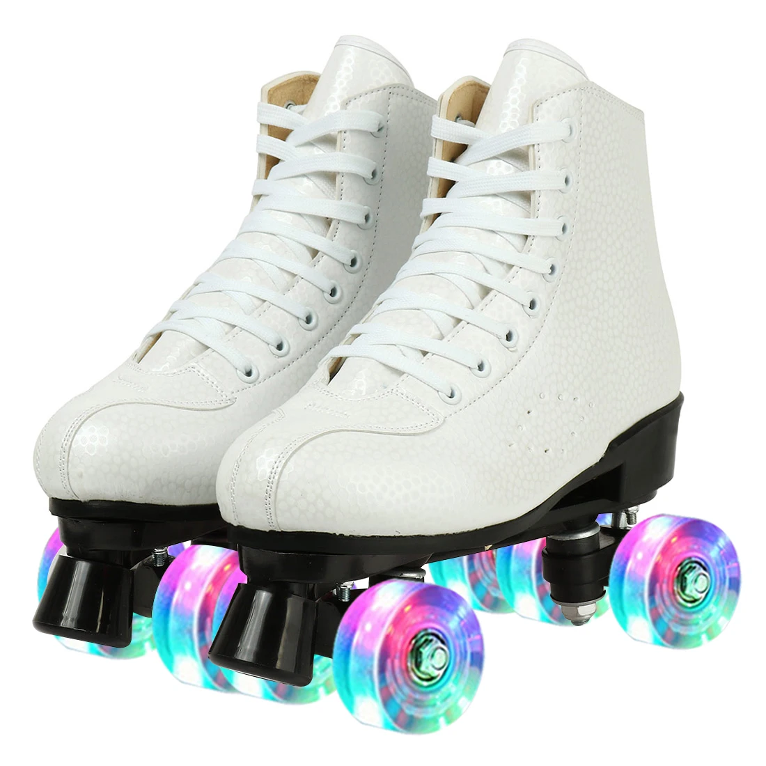 wholesale Roller Skates Rubber & PU Leather Sport Outdoors Quad Roller Skate shoes for adult 518801