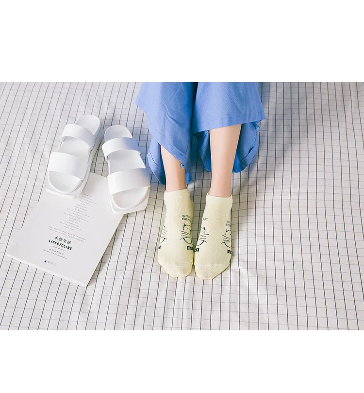 Wholesale Summer Solid Thin Short Women\'s Socks Female Cotton Low Cut Ankle Socks Ladies Colorful Cute Socks Boat1pair=2pcs WS73