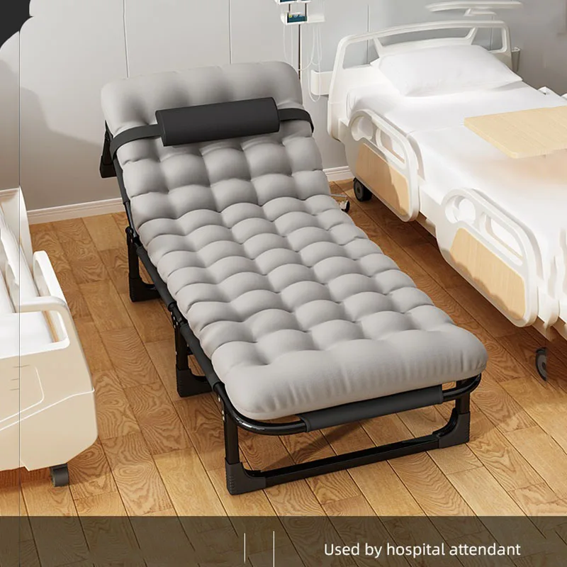 Portable Folding Guest Bed with Thick Mattress Easy Setup Foldable Single Bed for Office Nap Hospital Attendant Home Use