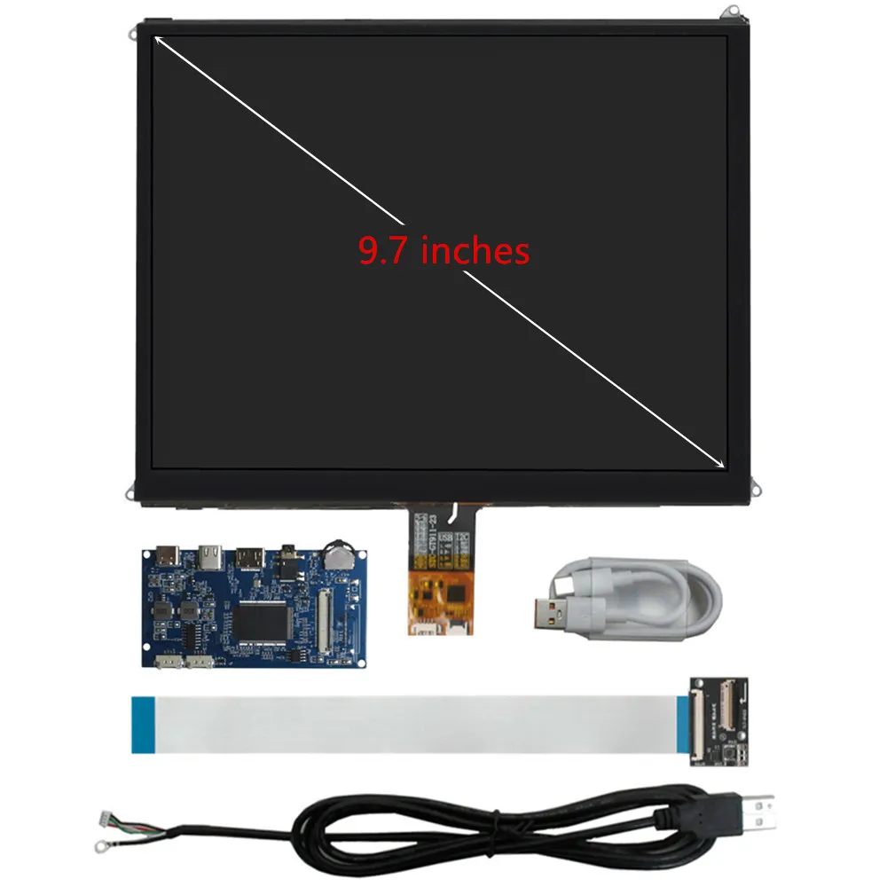 

For iPad 3/4 9.7 Inch A1416 A1430 A1403 A1458 A1459 IPS 2K LCD Display Screen Monitor Control Driver Board Digitizer Touchscreen