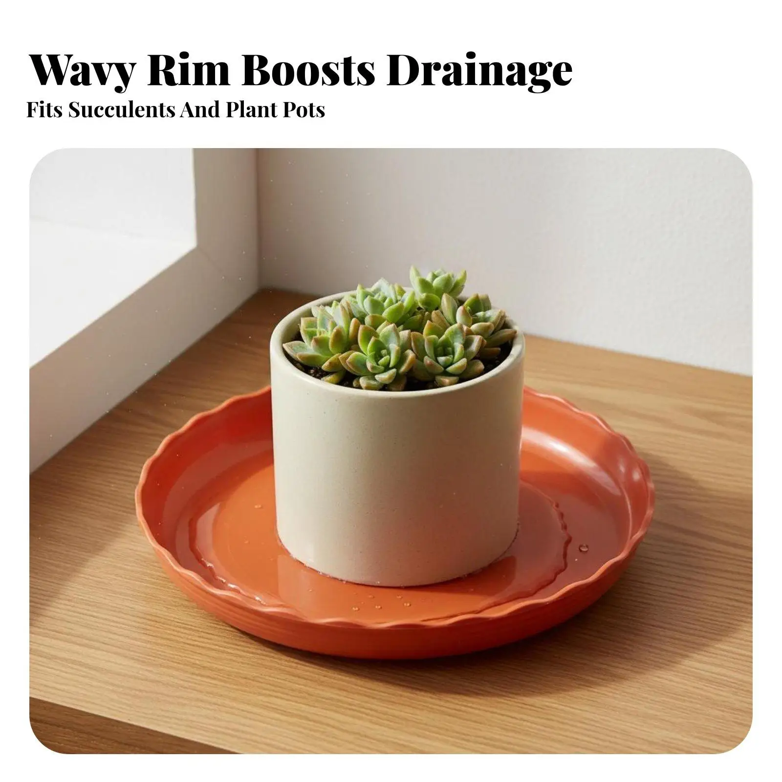 Tray Base for Plant Pots PP Resin Drip Saucer for Indoor Outdoor Planters Large Flower Pot Water Catcher for Garden Use