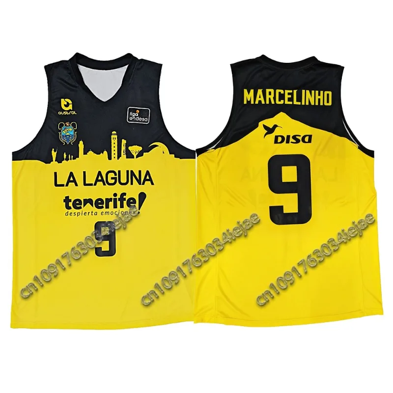 3D Printed European Spanish League Tenerife basketball vest men's  training clothes quick drying breathable running vest