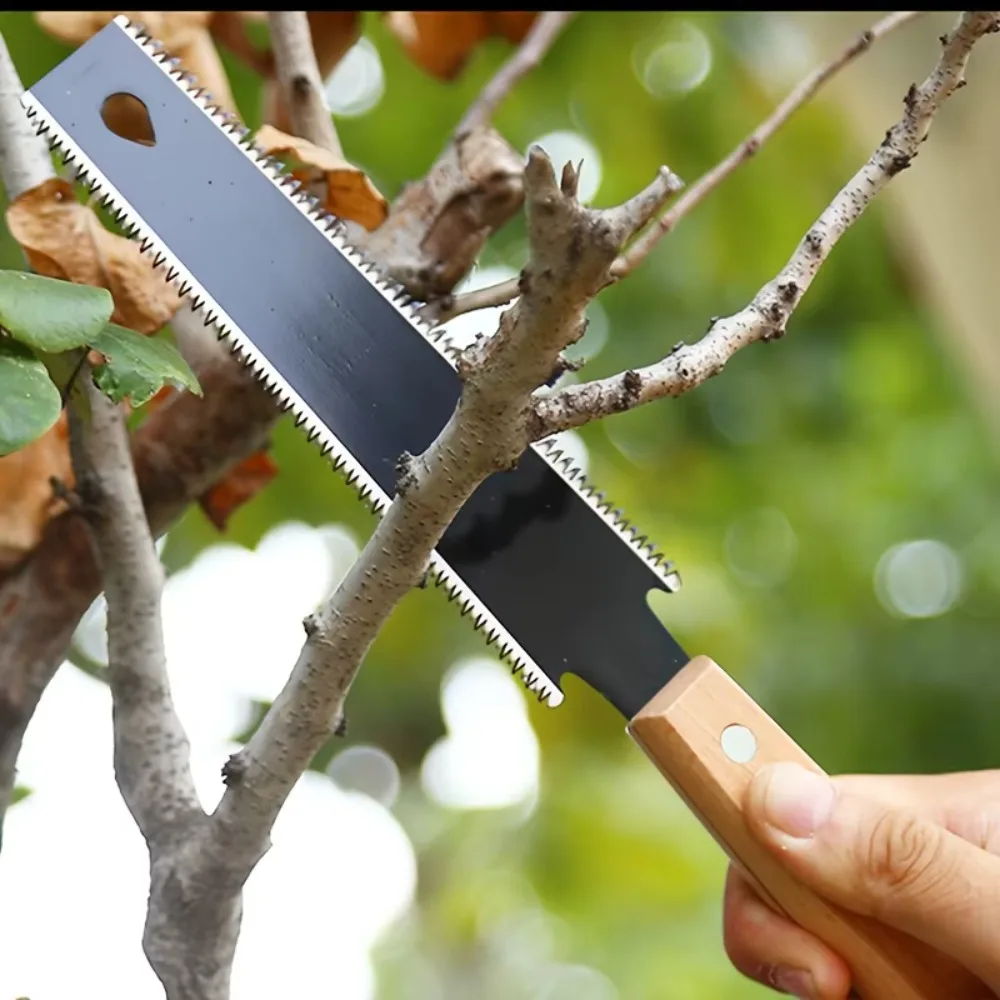 منشار يدوي مزدوج الجوانب من الفولاذ SK5 أداة نجارة ذات أسنان دقيقة على الطراز الياباني منشار حديقة مرن #3