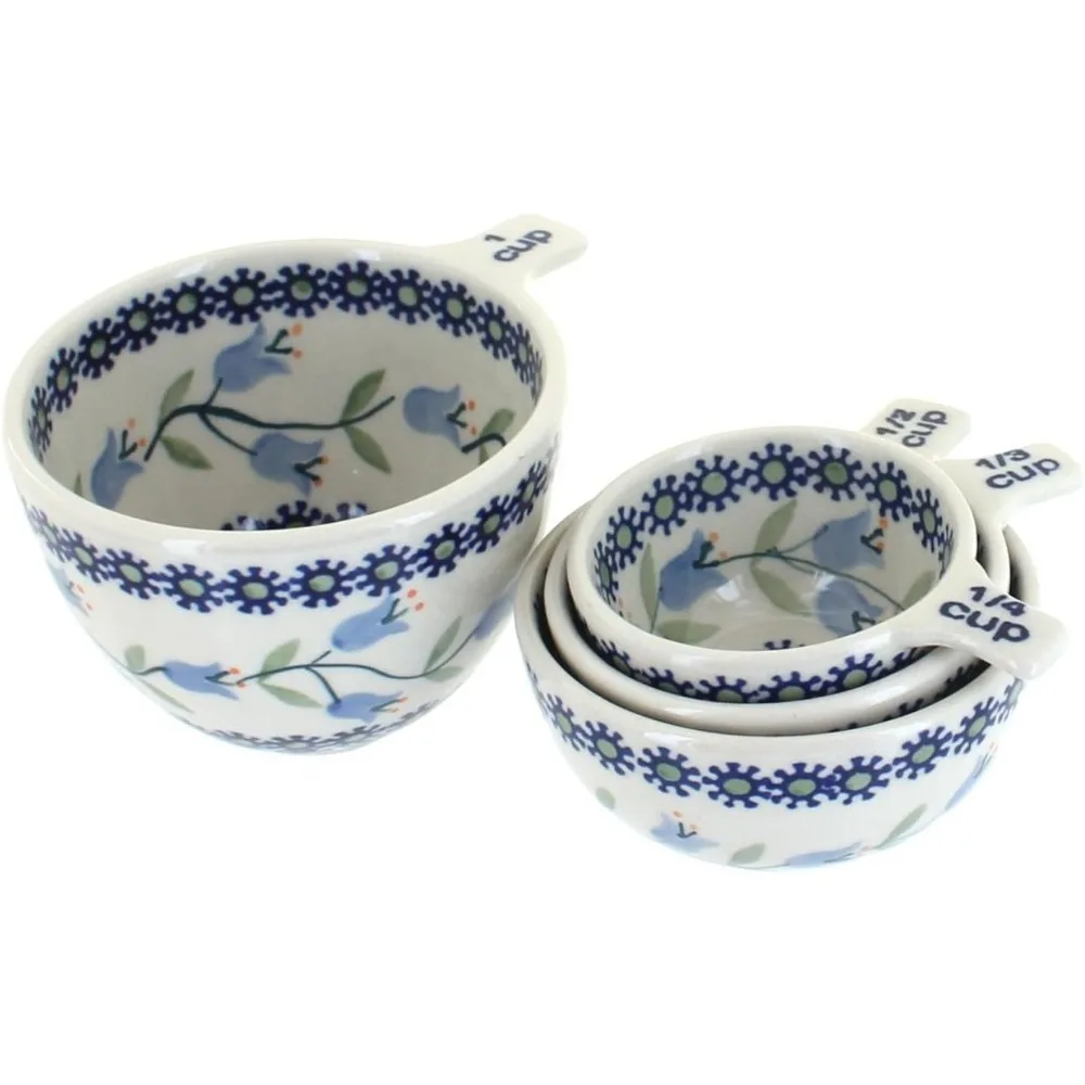 

Blue Tulip Measuring Cup Set - 1 Set - Ceramic Nesting Measuring Bowls for Baking, Cooking & Kitchen