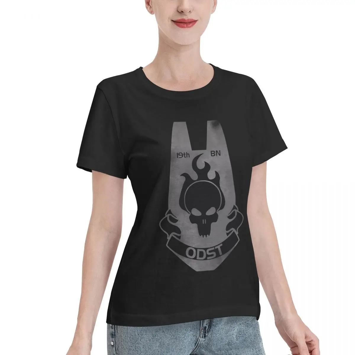 No Fade UNSC Patch ODST Brand Women's T-shirt Gothic Streetwear Tee - view 2