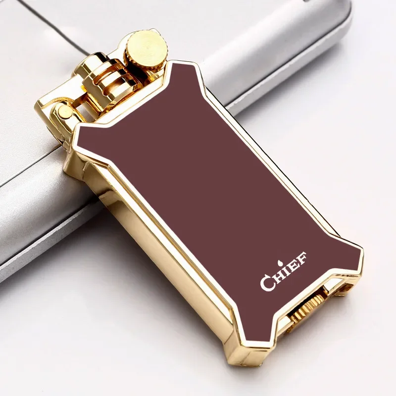 CHIEF Resin Craft Kerosene Lighter Metal Open Flame Old-fashioned Grinding Wheel Lighter High-end Men\'s Gift Smoking Accessories