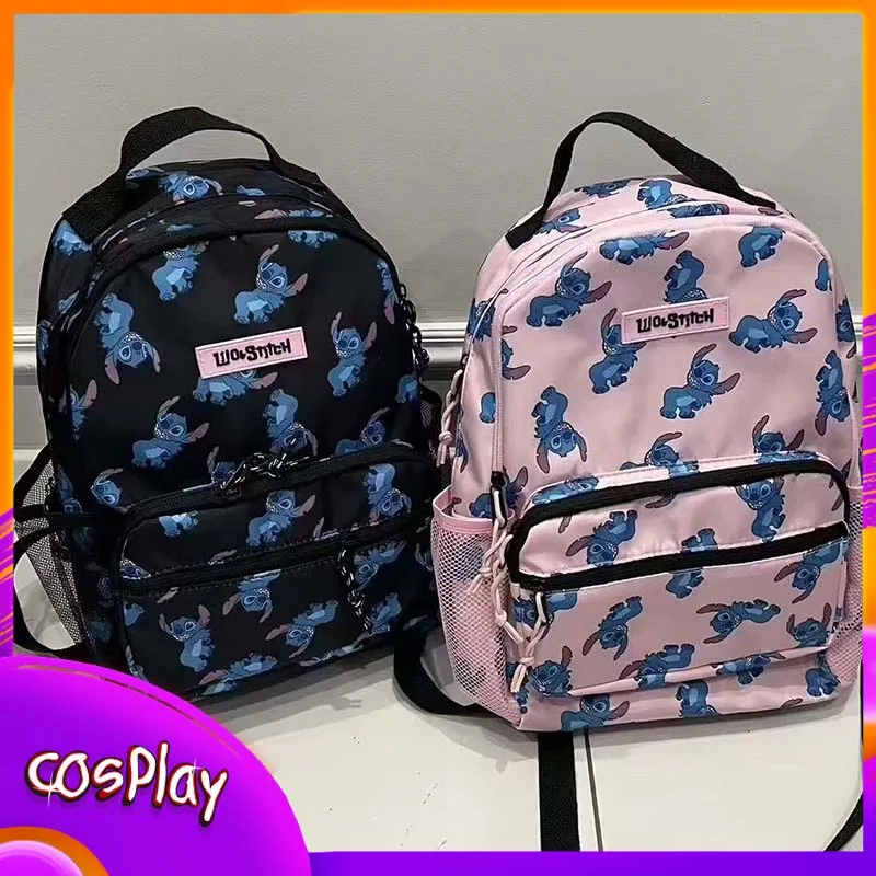

Рюкзак Disney Stitch, милая детская школьная сумка с героями мультфильмов, большая вместительная повседневная модная дорожная сумка, кавайная студенческая сумка, подарок