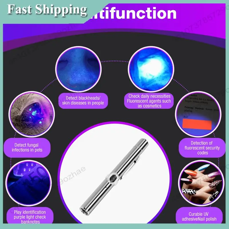 -A01R Wood's Lamp Portable,UV Black Light For Pet Dog/Cat Care,Cat Ringworm Detector, Pet Urine Detector,Rechargeable