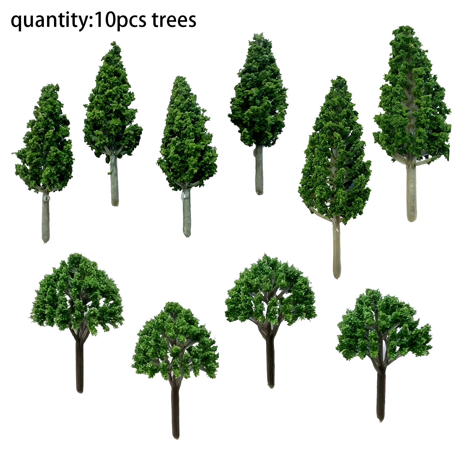 10Pcs Mixed Miniature Model Trees Fake Plant Diorama Supplies for Train Architecture Building Landscape DIY Crafts