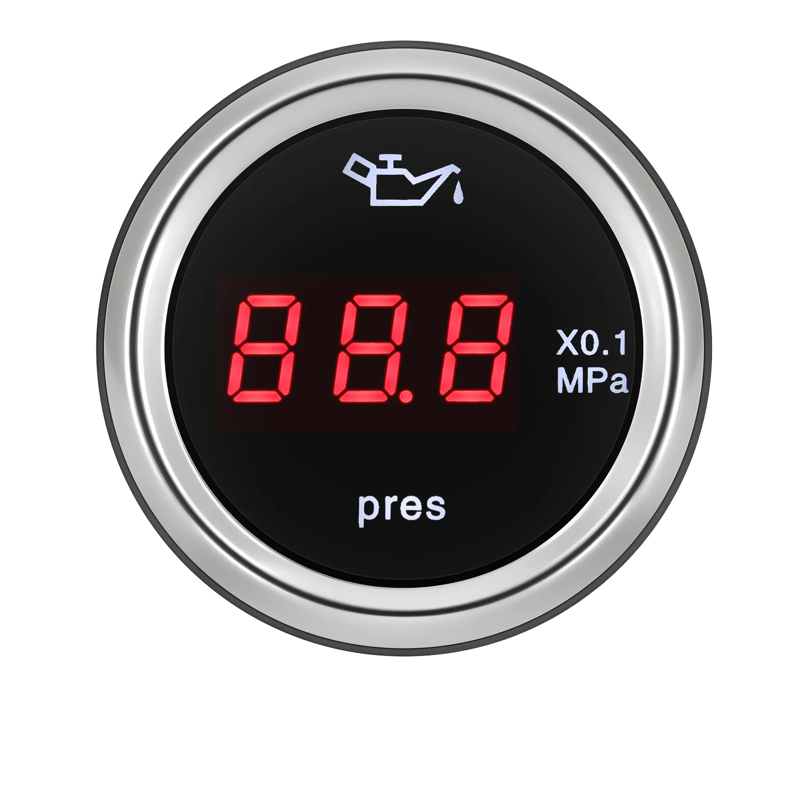 2 Zoll 52mm Digitales Öldruckmessgerät 0-1,0MPA mit Alarm 12V-24V Universal mit Öldrucksensor 1/8NPT für Auto, Motorrad, LKW – Detail 10