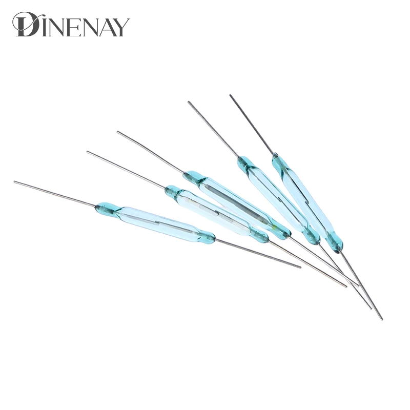5 stücke 4x28mm grünes Rohr Silber Pin Reed Schalter Sensor normaler weise offen DIY magnetisches Reed schaltet elektronisch