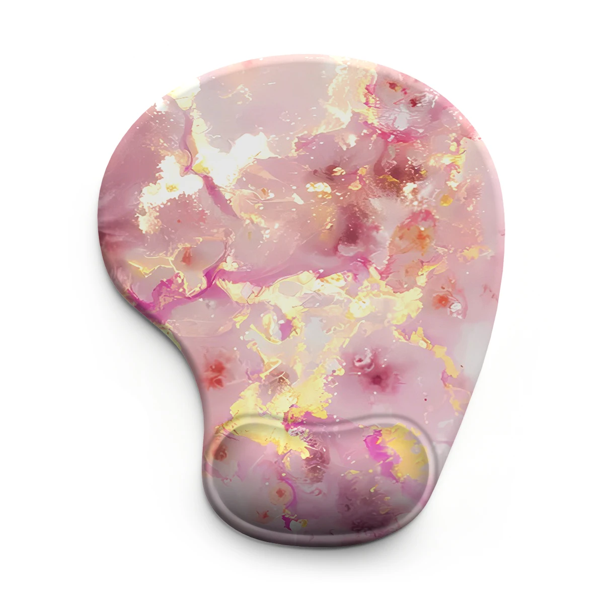 

Коврик для мыши с позолоченным рисунком, эргономичный мягкий коврик для компьютерной мыши с запястьем, нескользящий, для офиса и ПК, 3d-дизайн