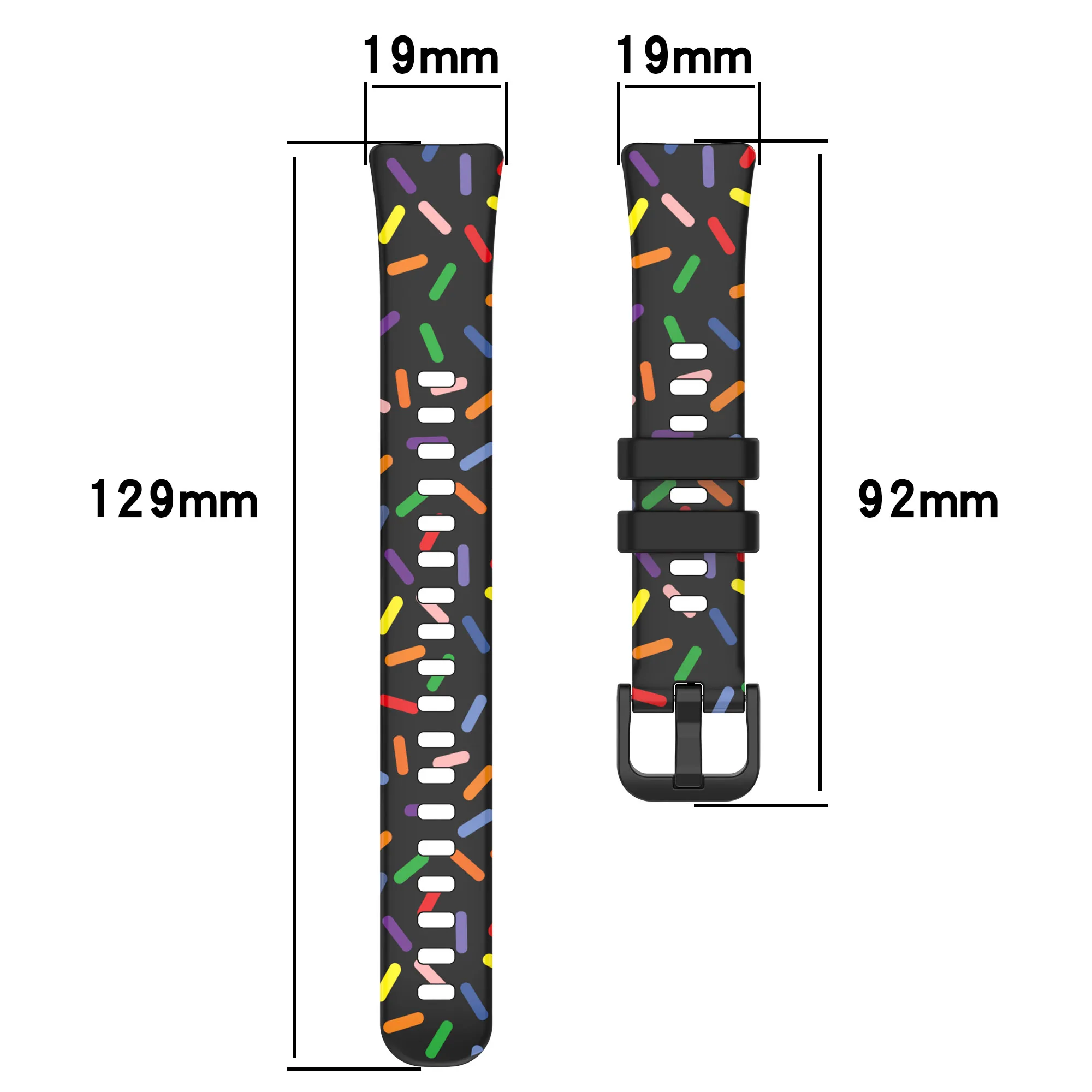 Rainbow Silicone Strap for Huawei Band 8 7 Silicone Smartwatch Replacement Wristband Bracelet For Huawei Band 8 7 Print Pulseira