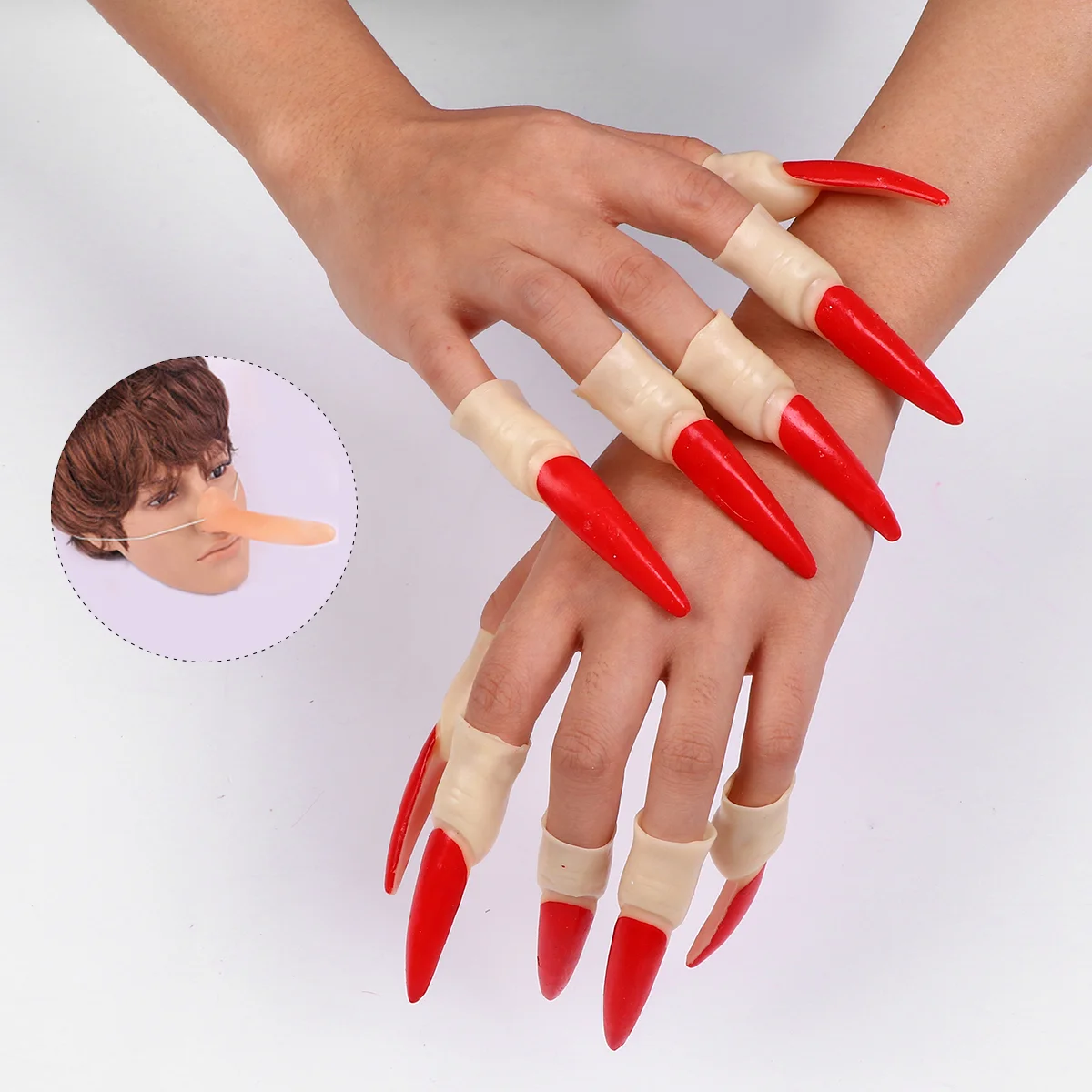 11 Pcs Accessories Arm Mannequin Vampire Costume Roleplay Fake Witch Nails Zombie Fingers Halloween