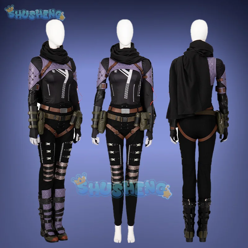 

Wraith Cosplay Game Apex Costume Boots, waist bag, wrist guard, and accessories Halloween party uniform Woman Man Wraith set