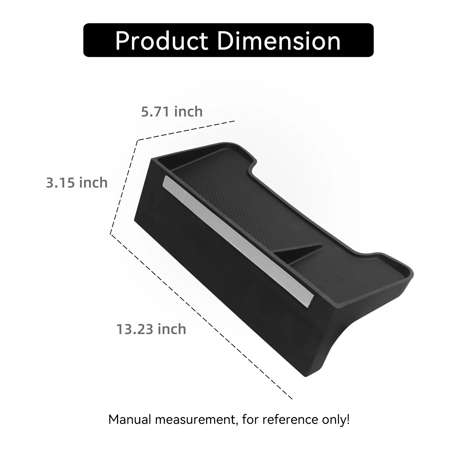 For ZEEKR 7X 2024-2026 Silicone Instrument Panel Storage Box Screen Rear Organizer Tray Car Interior Accessories Black