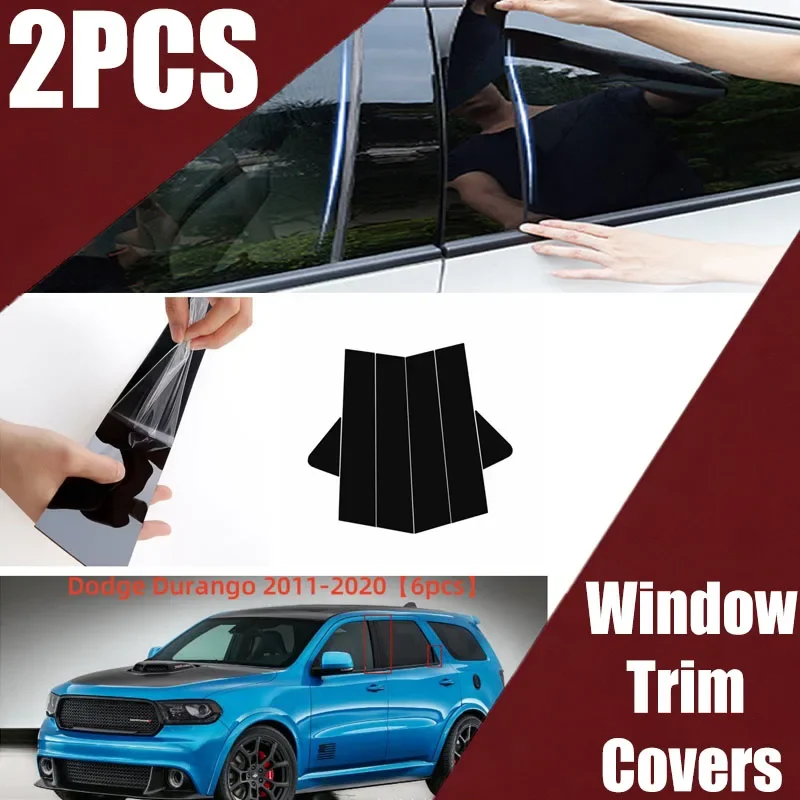 

Suitable for Dodge Durango 2011-2020 car window decoration side door frame black center pillar sticker
