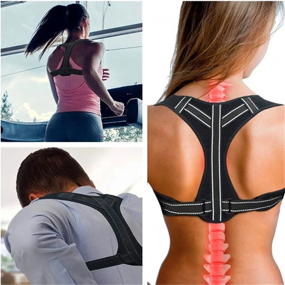 AOLIKES Posture Corrector for Men and Women - Upper Back Brace Straightener with Adjustable Breathable Clavicle Support