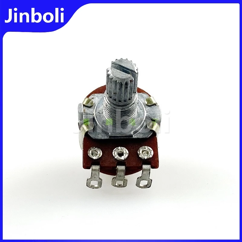 2PCS 16 Type B5K With Rotary Switch 5Pins Single Potentiometer Computer Speaker Volume Switch Threading Hole Pin
