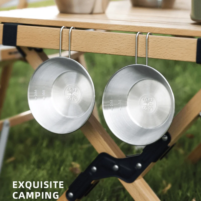 

Портативный набор посуды для кемпинга, 2 шт. по 500 мл (16,9 унций), уличные миски из нержавеющей стали 304, семейный кухонный набор