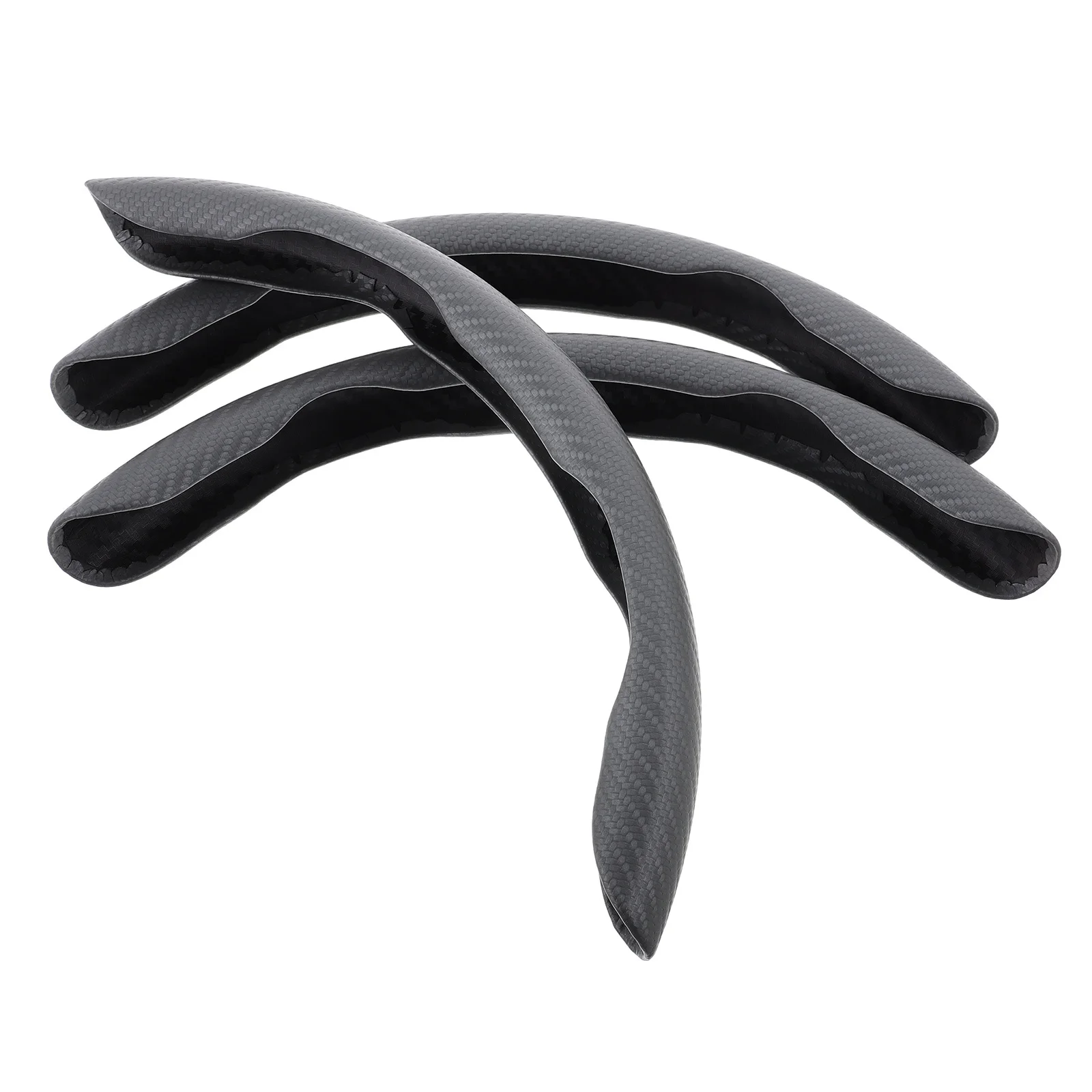 

3pcs 15-Inch Steering Wheel Cover Carbon Fiber Anti-Slip Universal Fit All-Season Car Steering Wheel Grip For Men Women Suv