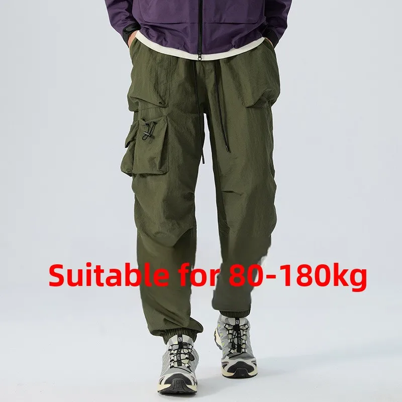 

Мужские брюки для спецодежды большого размера, уличные водонепроницаемые повседневные брюки для пеших прогулок и камер, свободный крой в стиле милитари