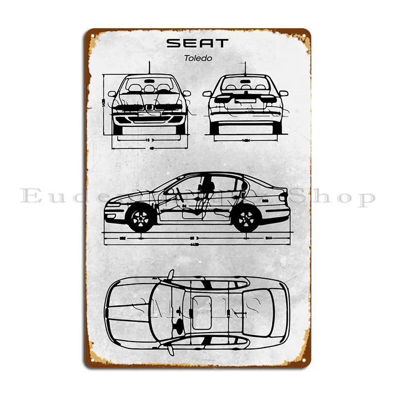 No224 Seat Toledo Metal Plaque Poster Garage Sign Customize Garage Rusty Tin Sign Poster