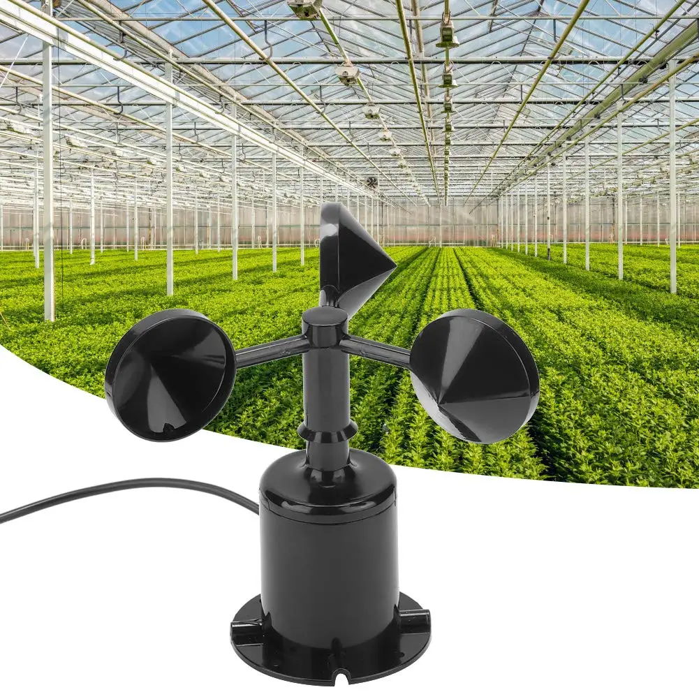 

2026 High Precise RS485 Analog Pulse Output Lora 3 Cup Weather Station Anemometer Wind Speed Sensor with Unit Selection 0--60m/s