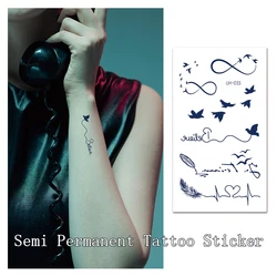 bird Cute Long Time Semi Permanent Tattoo Sticker Temporary Waterproof Arm Body Art Fake Tattoos Man Women Makeup Products