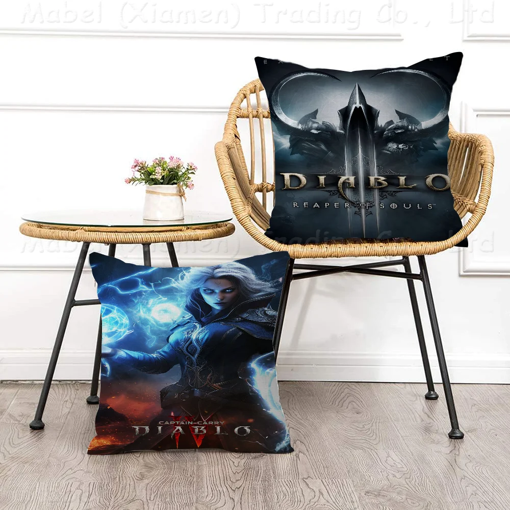 Vintage Diablo 45*45cm Cushion Cover Pillow Cover Decor Pillowcase Home Pillowcase For Couch Pillow