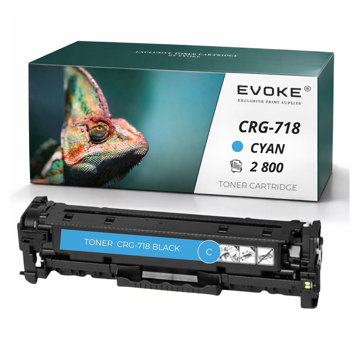 Evoke compatibele toner voor Canon Crg-718 C Crg-718C Crg718C Crg718 Crg-718 Cyaan 2800 pagina's Lbp7210Cdn Lbp7660Cdn Lbp8360Cdn Lbp8380Cdw
