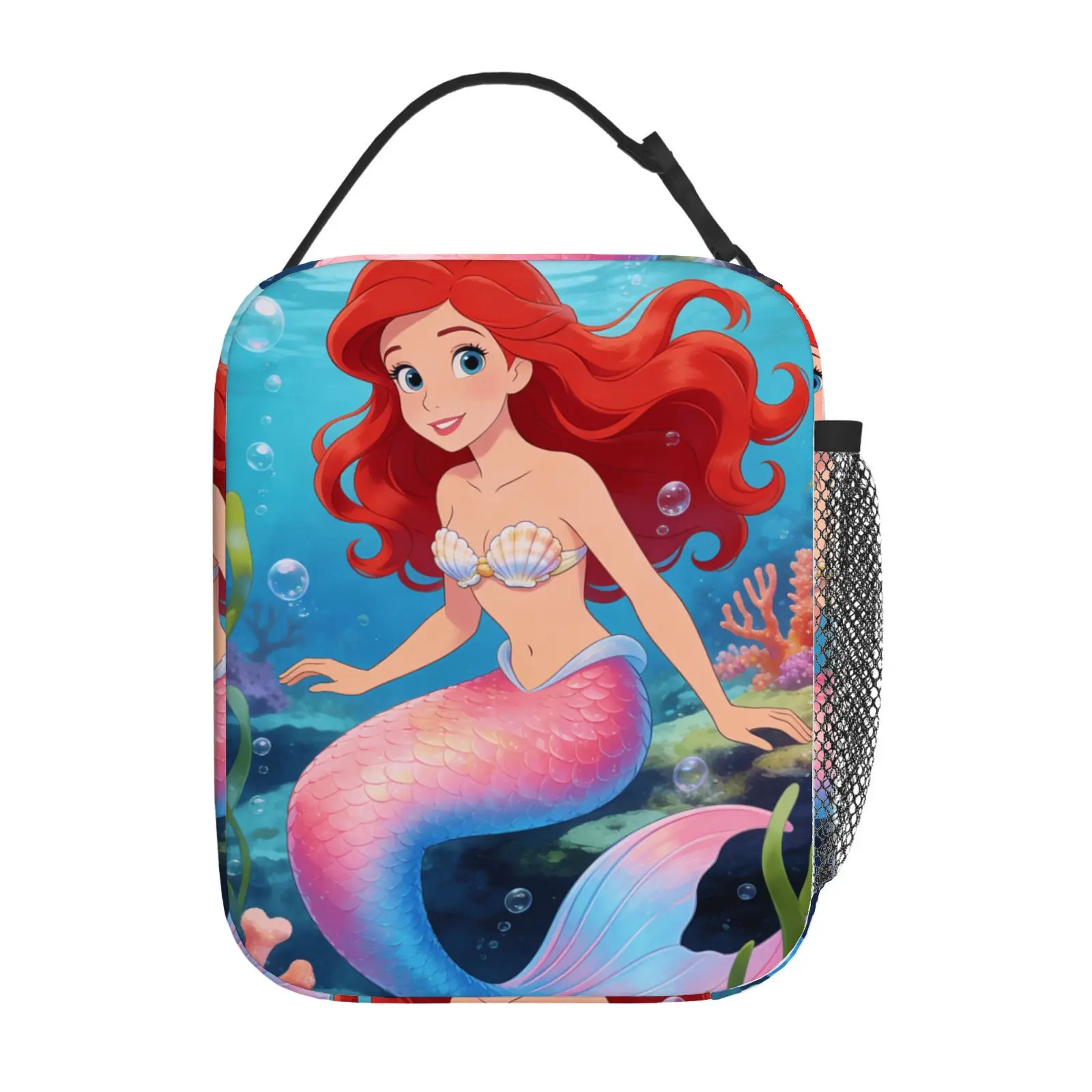 

1pc The Little Mermaid Ariel theme cute lunch bag, suitable for casual daily application, commuter lunch bag, gift