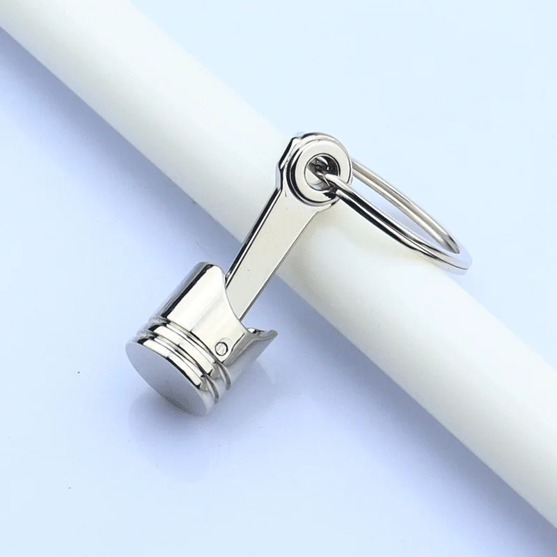 Car Engine Piston Style Keychain Key Ring Creative Metal Piston Model Keyring Keyfob Key Pendant Keychain decor Car Accessories