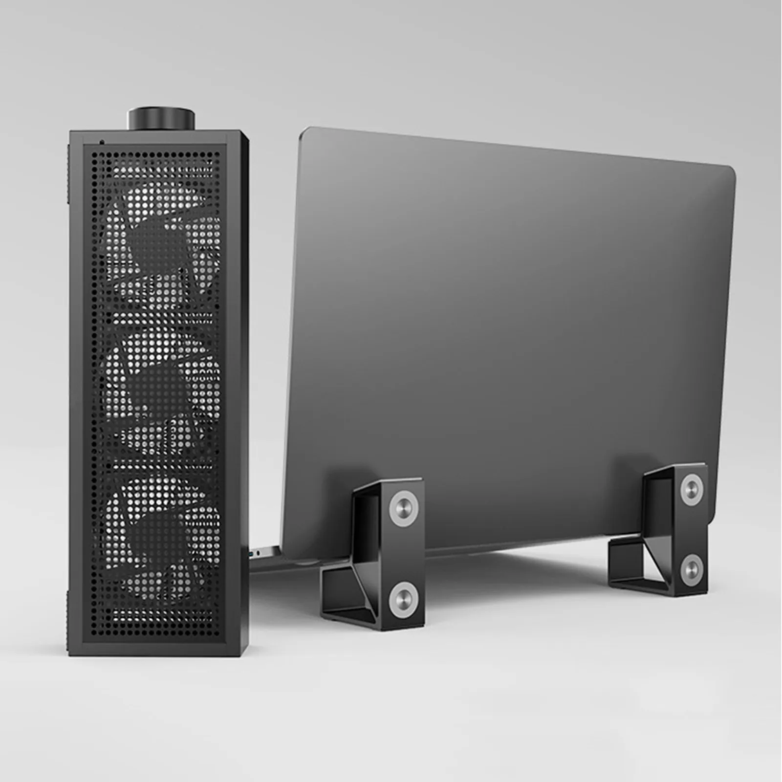 1Set Laptop Heightened Cooling Stand Aluminium Alloy Adjustable Notebook Rack Gaming Heat Dissipation Cooler Pad USB Powered