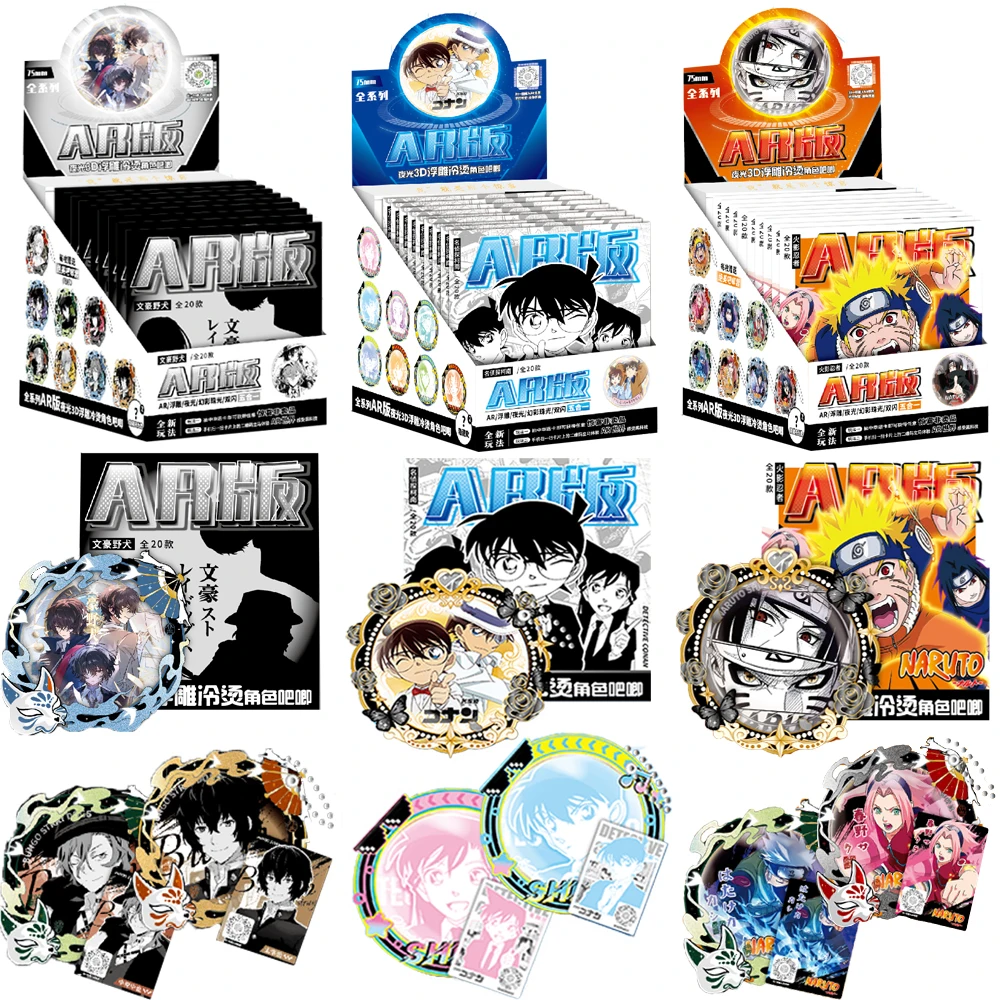 

Classic Popular Anime Figure Round Brooch Noctilucent 3D Relief Visual Art Design Collar Bag Badge Accessories Gifts For Fans