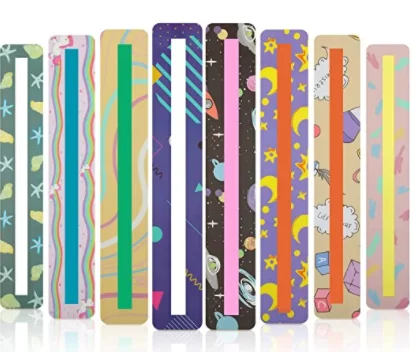 20*7cm 1 Set Creative Color PET Plastic Bookmark Guide Belt Reading Auxiliary Highlight Strip PVC Transparent Effect Bookmark