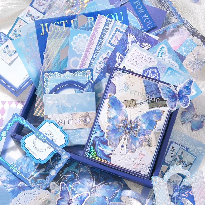 162 Pcs Vintage Aesthetic Scrapbook Gift Set, DIY Craft Kit with Notebooks, Washi Tapes & Decorative Stickers view 3