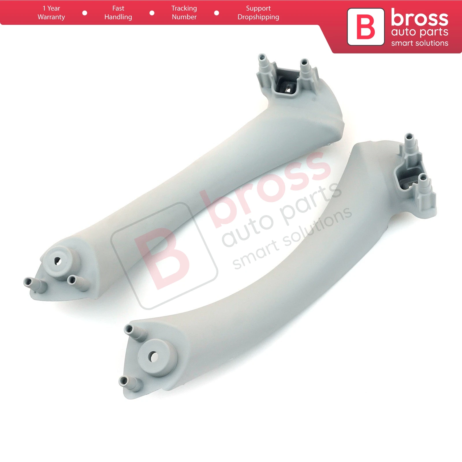 

BDP1053 Inner Door Handle Pull Strap Bracket Gray 51417230849 51417230850 Left Right for BMW 3 E90 E91 Sedan Wagon 2004-2012