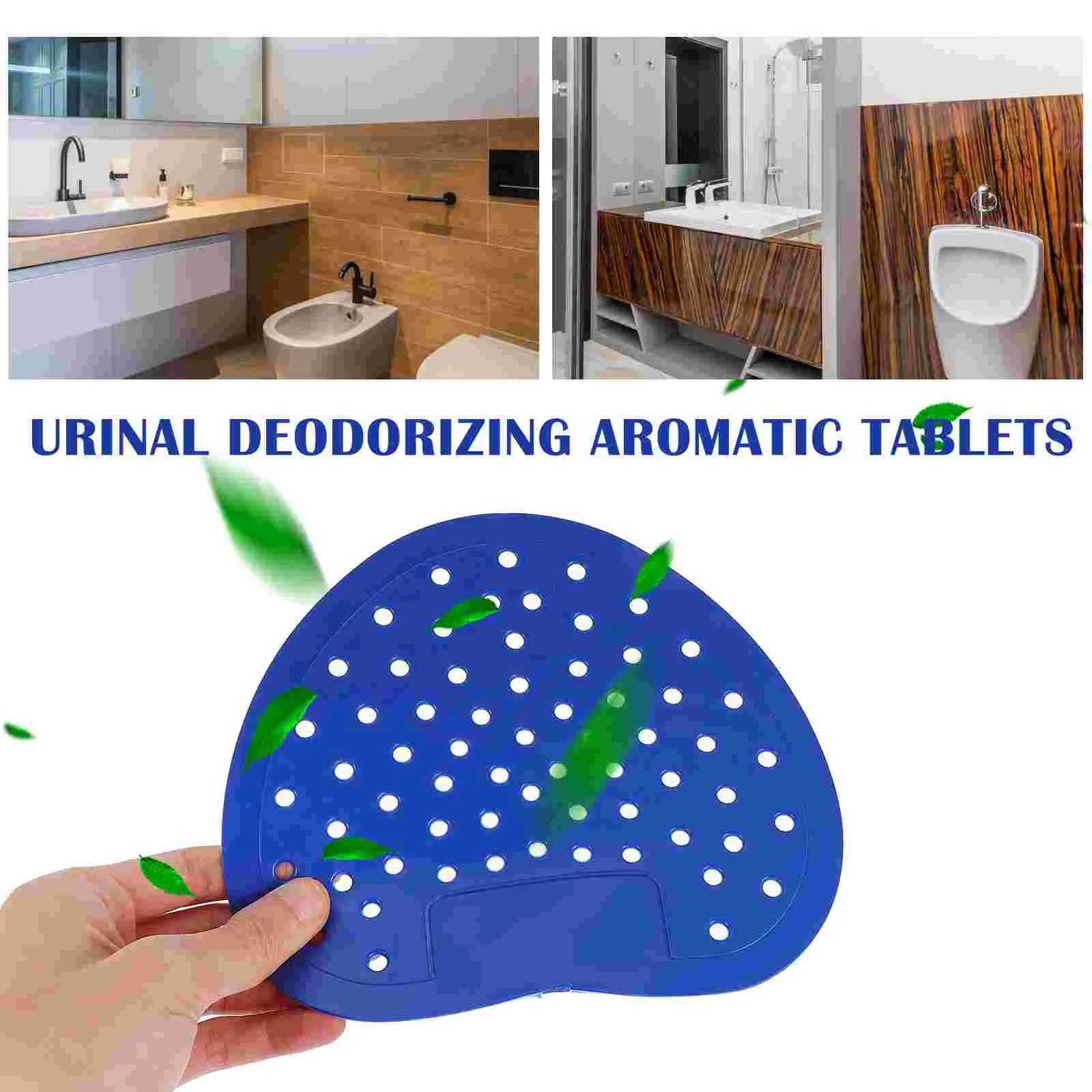 10 Pcs Urinal Odor Eliminator Urine Pad Deodorant Strainer Pads for Office Toilet Screen Deodorizer