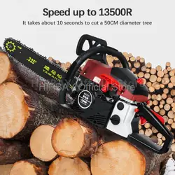 Gasoline Chainsaw Tree Cutting Tools High Power Gasoline Saw handheld Chain Saw Cutting Wood Machine Garden Garden-urban Tools