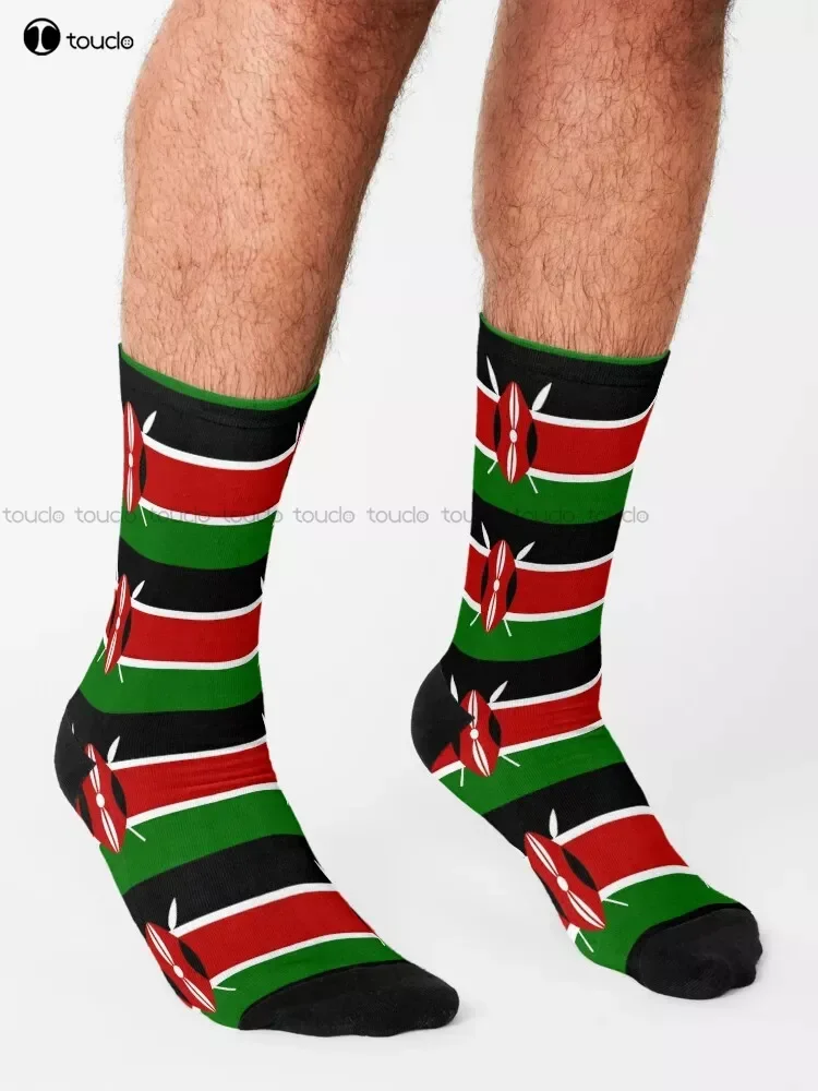 Basic Kenya Flag Socks Socks Personalized Custom Unisex Adult Teen Youth Socks 360° Digital Print Custom Gift Streetwear image 3