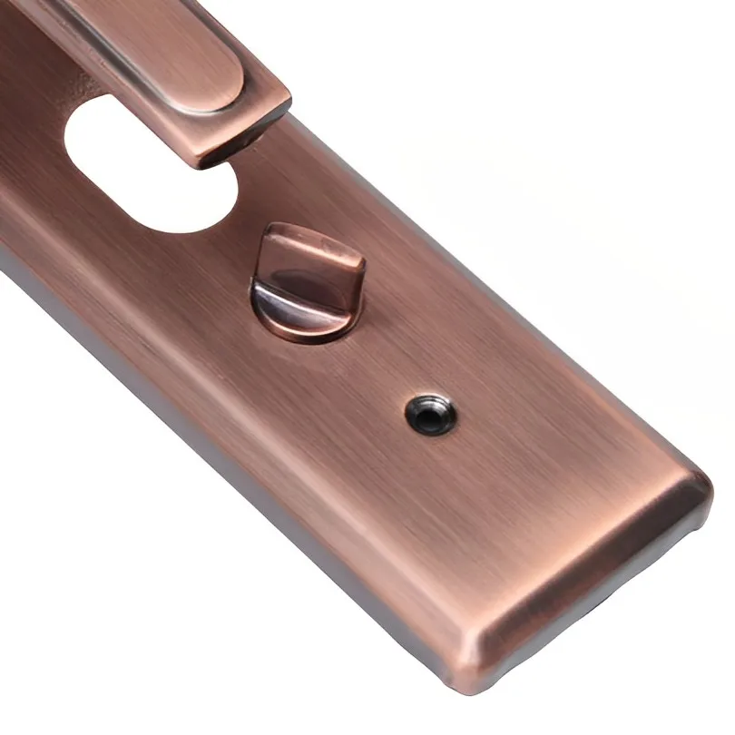 Maniglia della porta in lega di alluminio maniglia della porta di sicurezza universale coppia serratura pannello addensato maniglia serratura della porta hardware per la casa