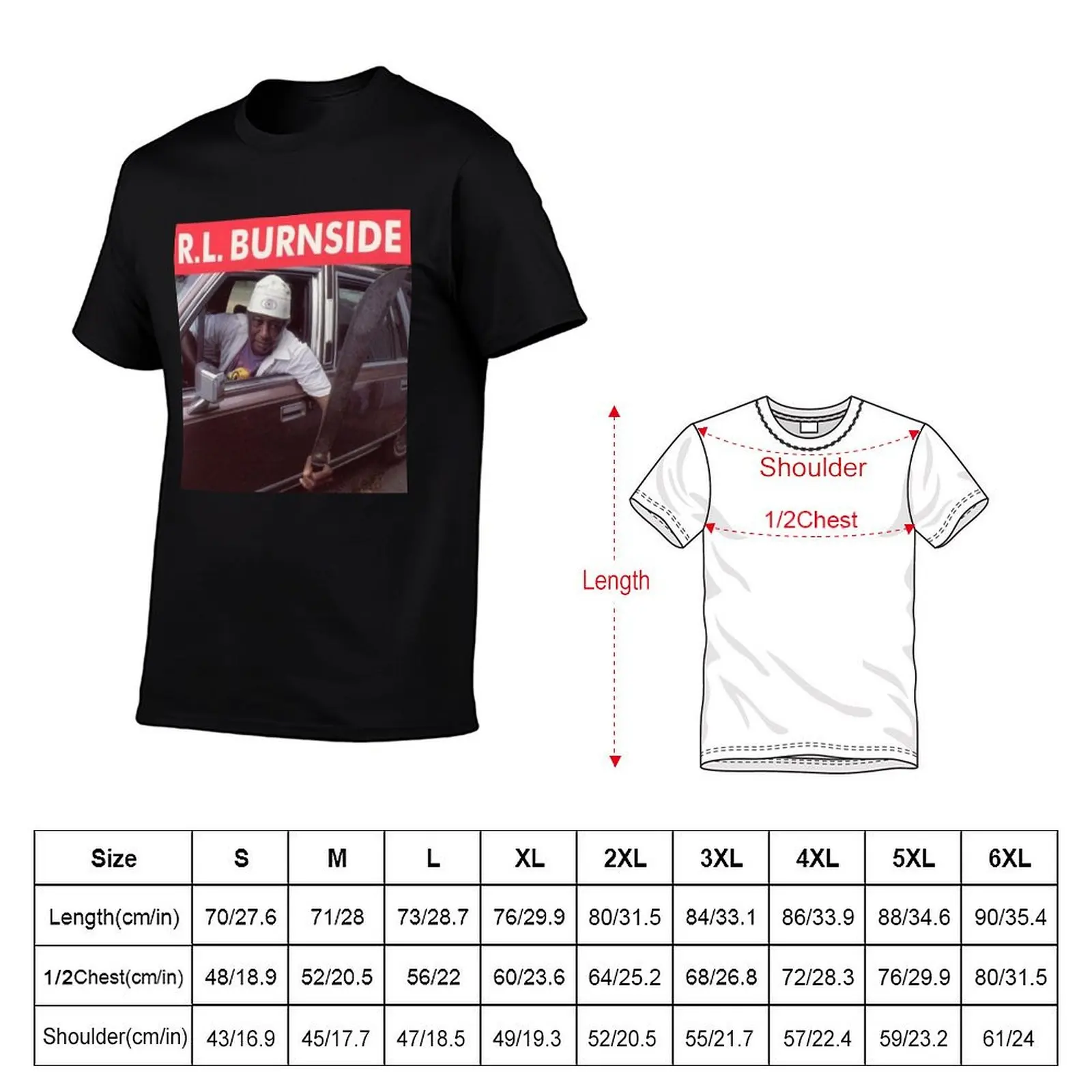 RL Burnside T-Shirt men t shirt cotton 100% t shirts for man cotton T-Shirt