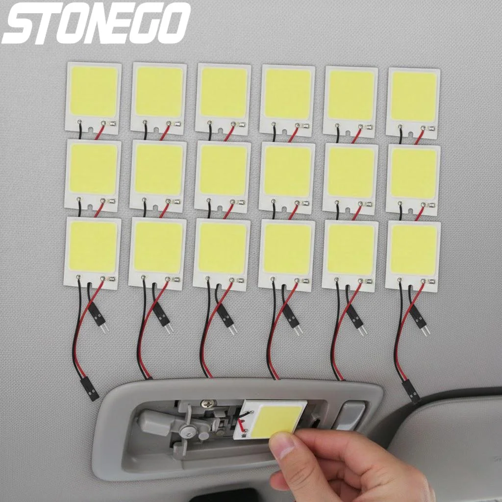 Car Interior Panel Light LED T10 Bulb 18/24/48 2/10 Pcs White Reading Lamp Auto Festoon Lamp