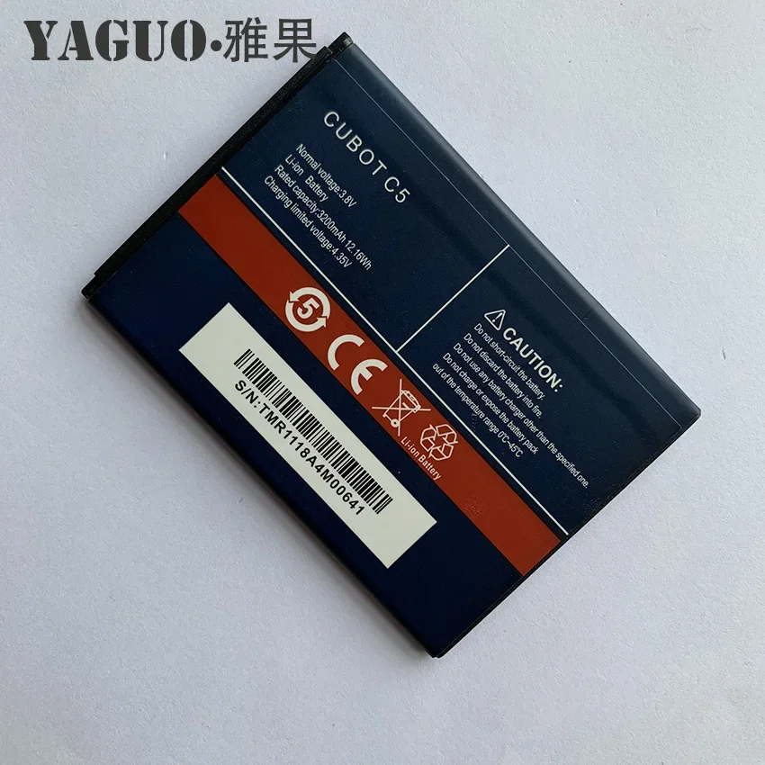 100% High Quality Original Battery 3200mAh For Cubot C5 Batterie Batteria