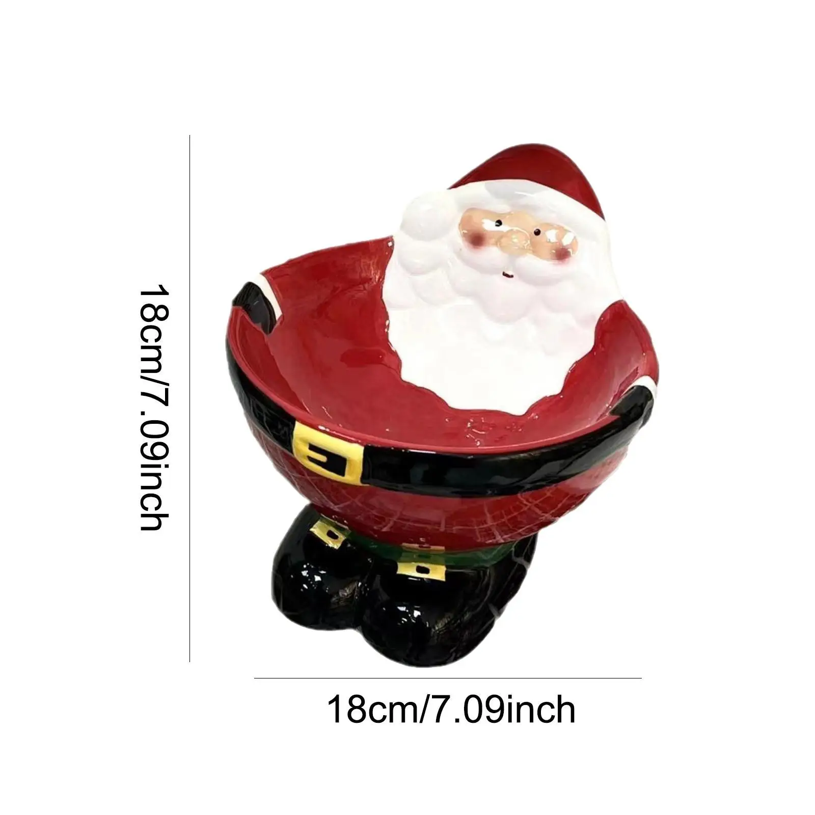 Christmas Santa Claus Bowl Desktop Decoration Party Entrance Storage Family Gatherings Decorative Table Creative Present Ceramic