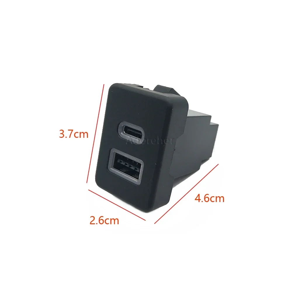 1PC Modified Car Quick Charger Dual QC3.0 USB PD Type C Phone Charging Socket Adapter for Ford Transit Accessories