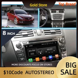 For Mazda 6 Atenza 2008-2012 DSP Car DVD Player Android 14 Carplay GPS Navigation Auto Radio Stereo Head Unit Multimedia Player