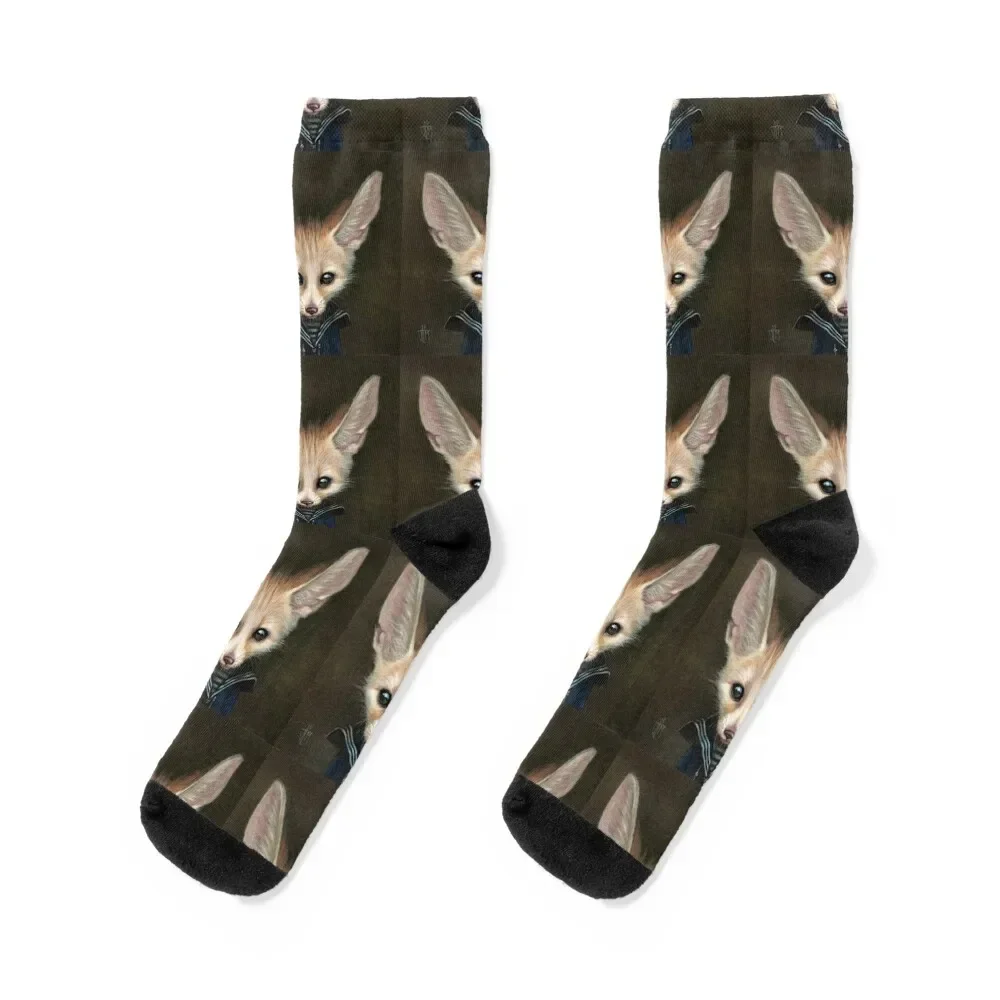 Cornelius Greyville III - A Young Fennec Fox Socks kawaii sheer Socks For Man Women's